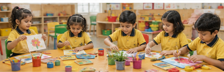 Children enjoying play and discovery activities